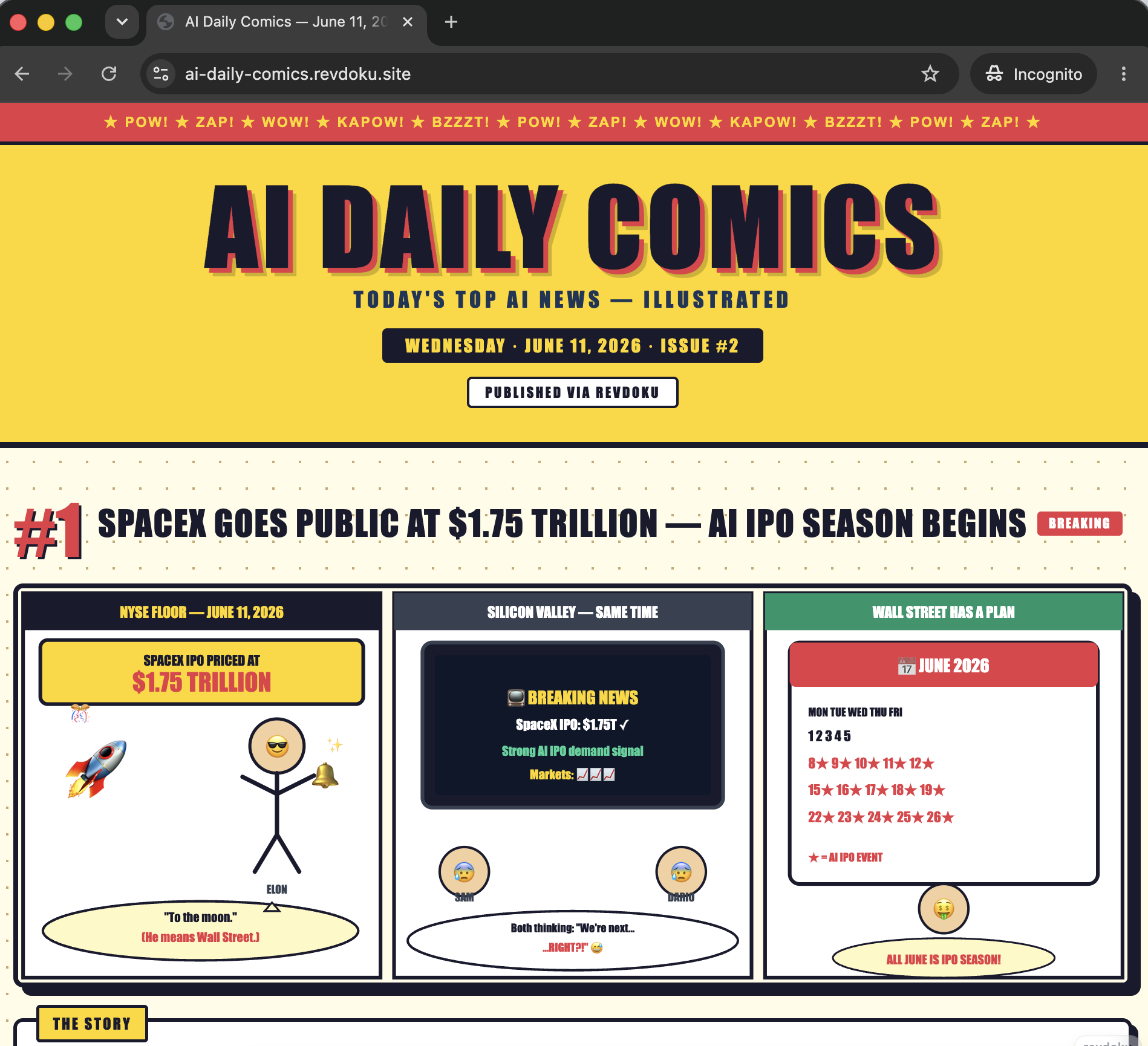How to Create an Auto-Publishing AI Daily Comics Website with Claude Code Routines and Revdoku