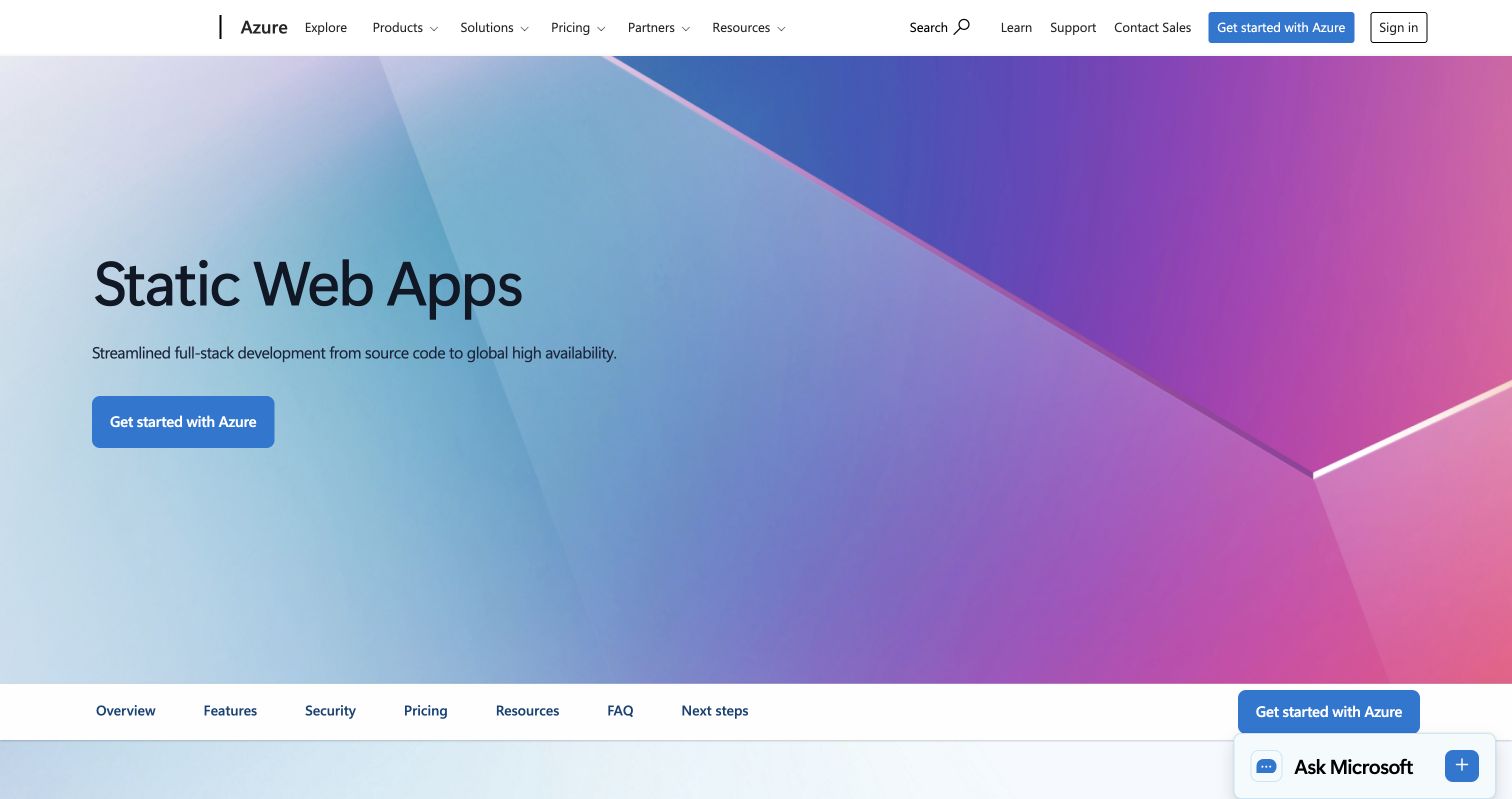 Azure Static Web Apps Tutorial for AI-Generated Sites