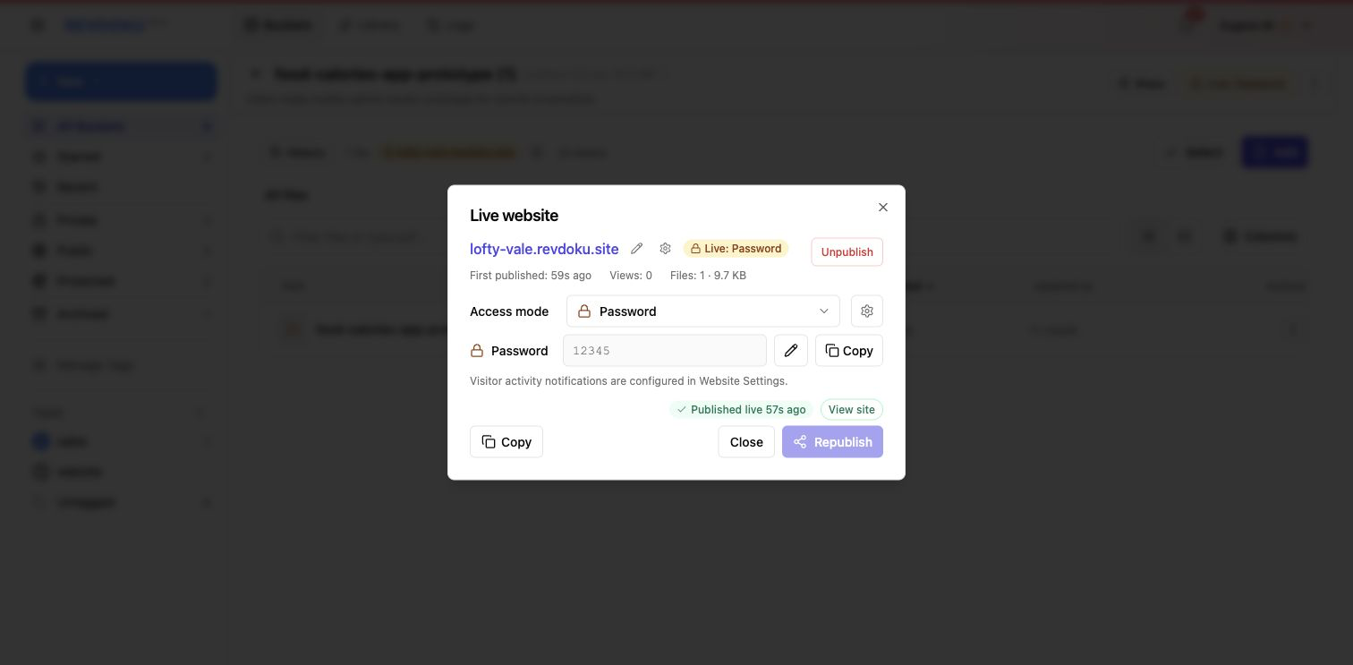 Protected app publish settings