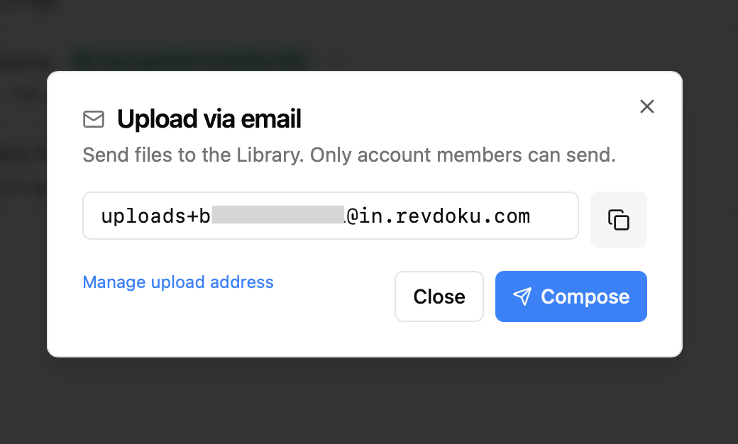 Upload Files to a Revdoku Bucket by Email
