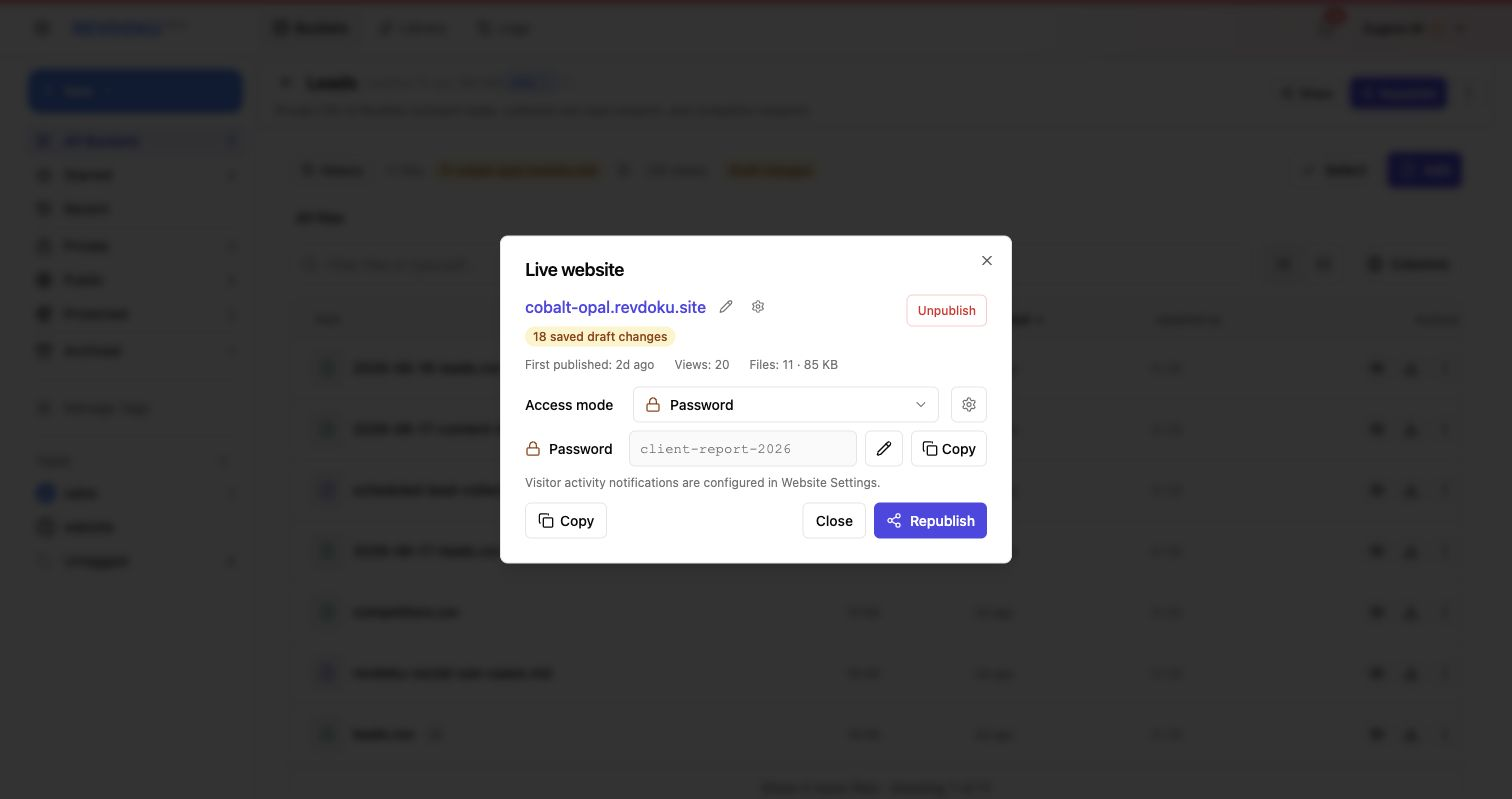 Password-protected settings
