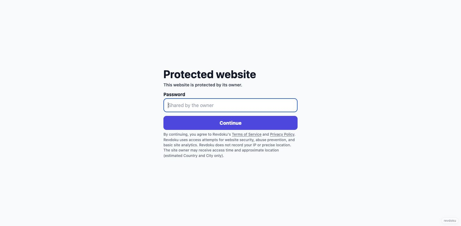 Report password gate