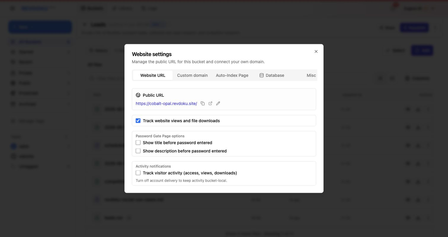 URL settings