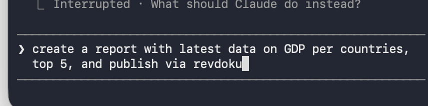 Claude terminal report prompt