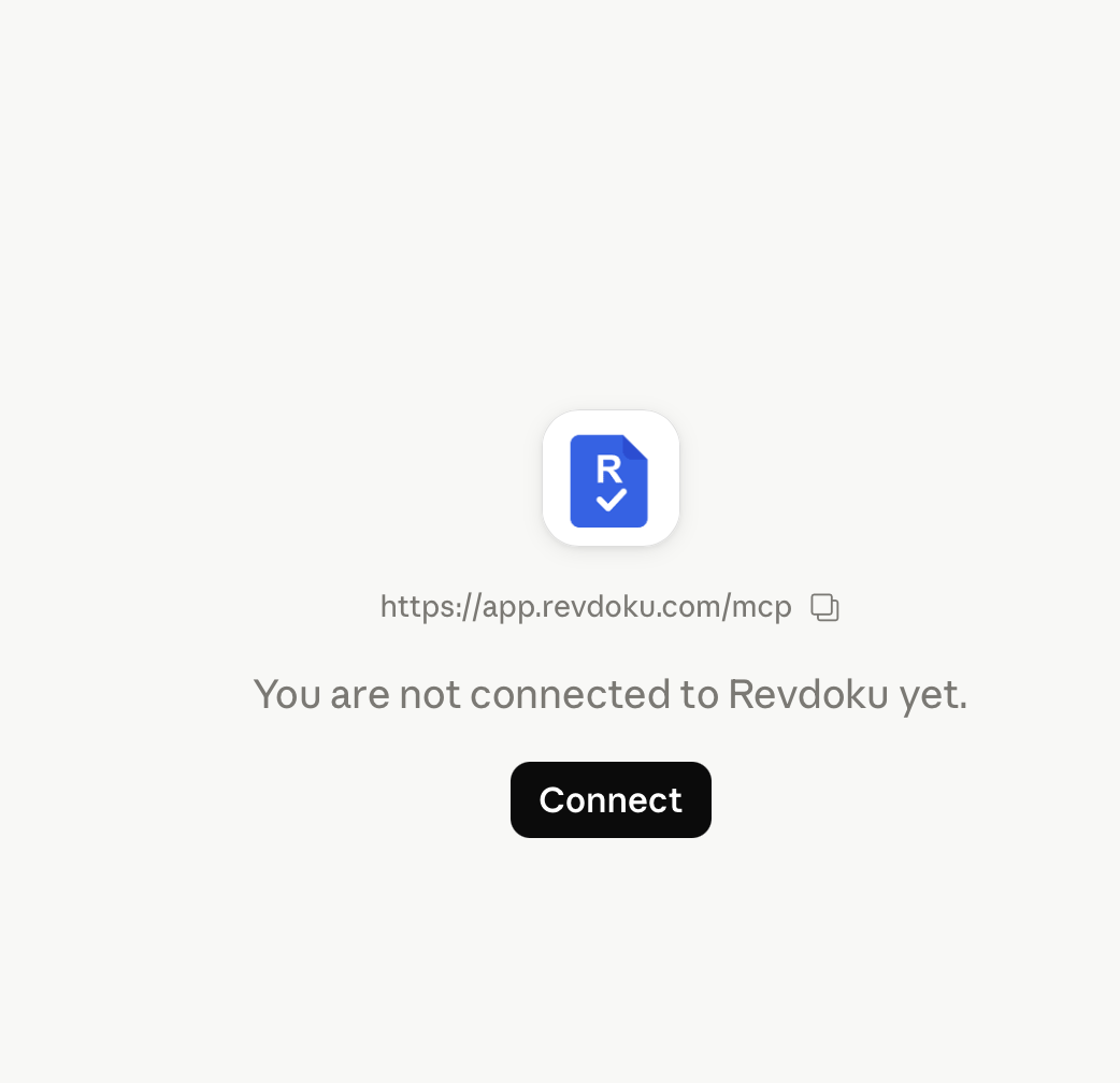 Claude Revdoku connector waiting to connect