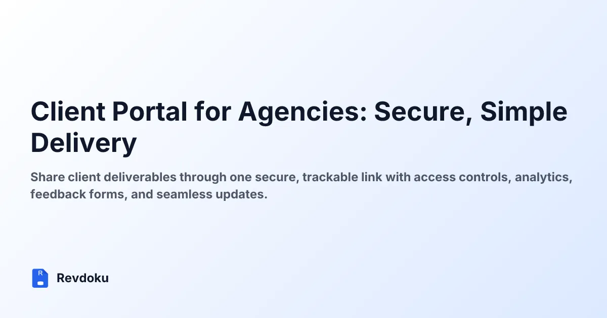 Client Portal for Agencies: Secure, Simple Delivery