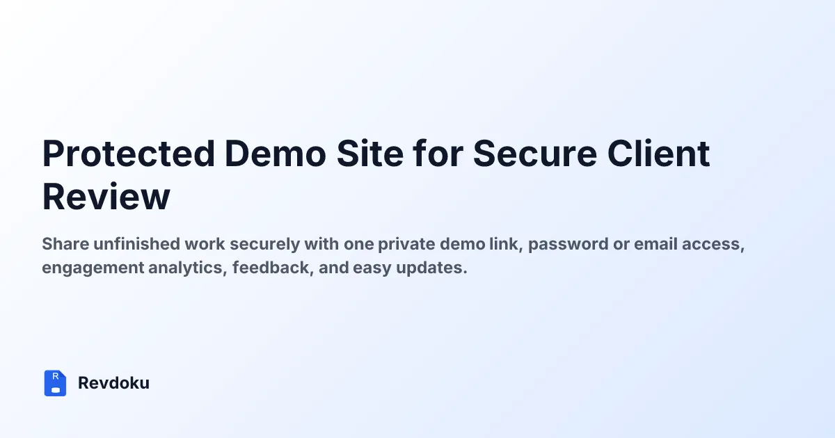Protected Demo Site for Secure Client Review