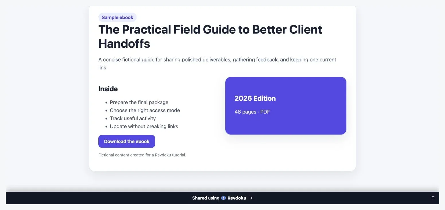 Private Ebook Hosting with Access Control | Revdoku
