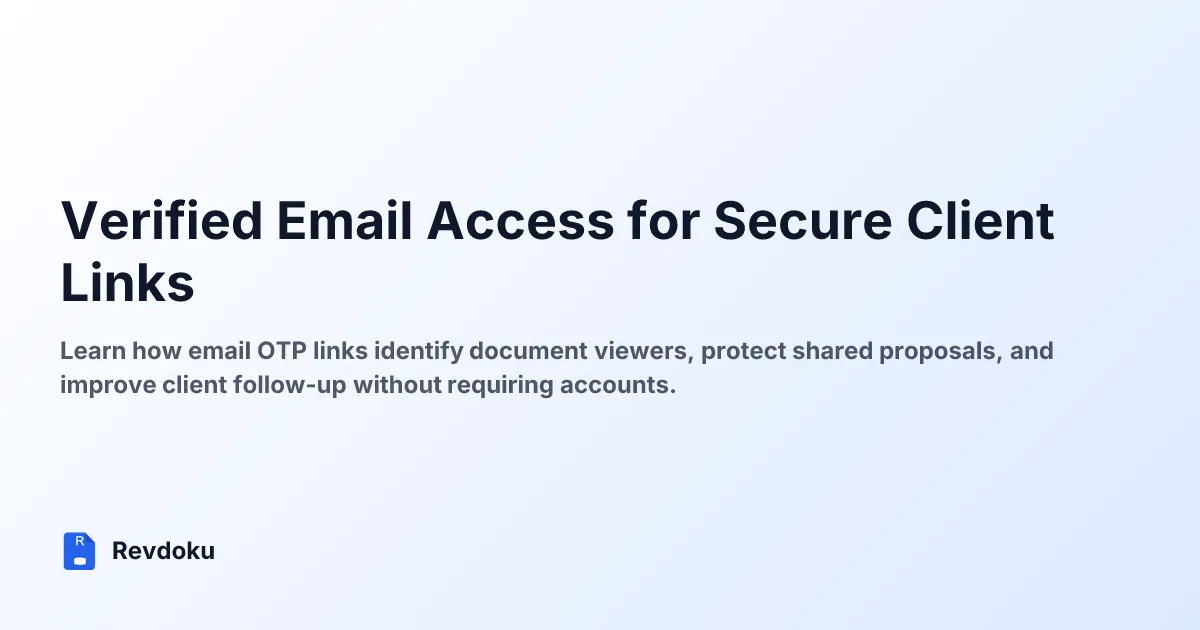 Verified Email Access for Secure Client Links