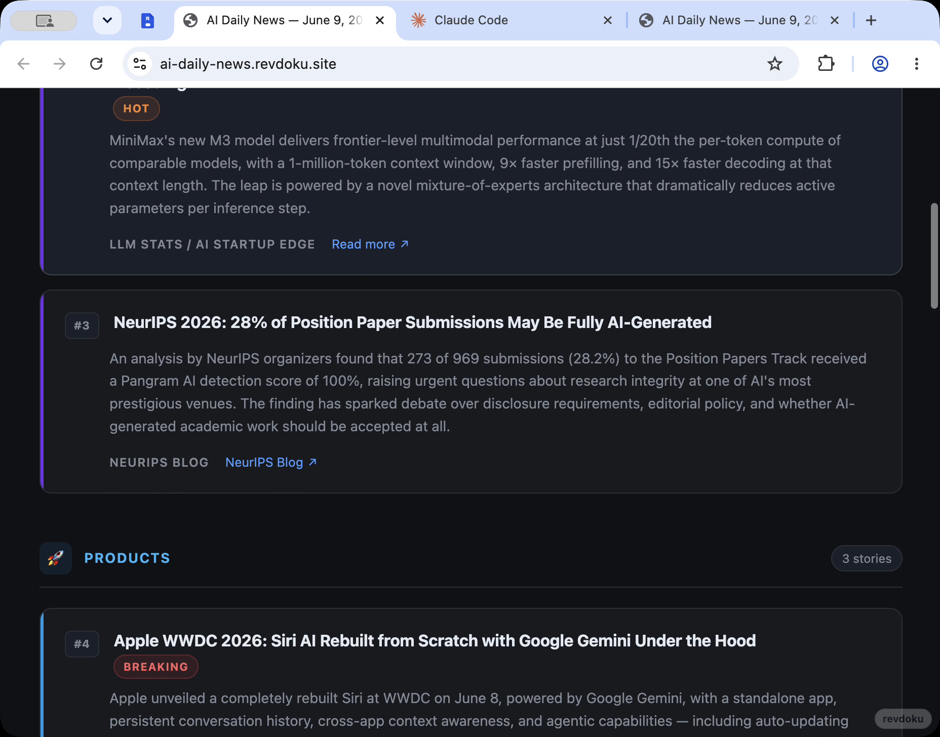 Published website from a Zapier-driven workflow